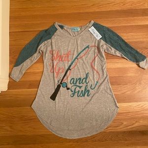 Daisy Rae “Shut Up And Fish” Brand New T-Shirt